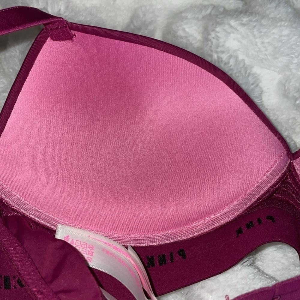 PINK Victoria's Secret Purple and Black Bra Intimates - Picture 5 of 8